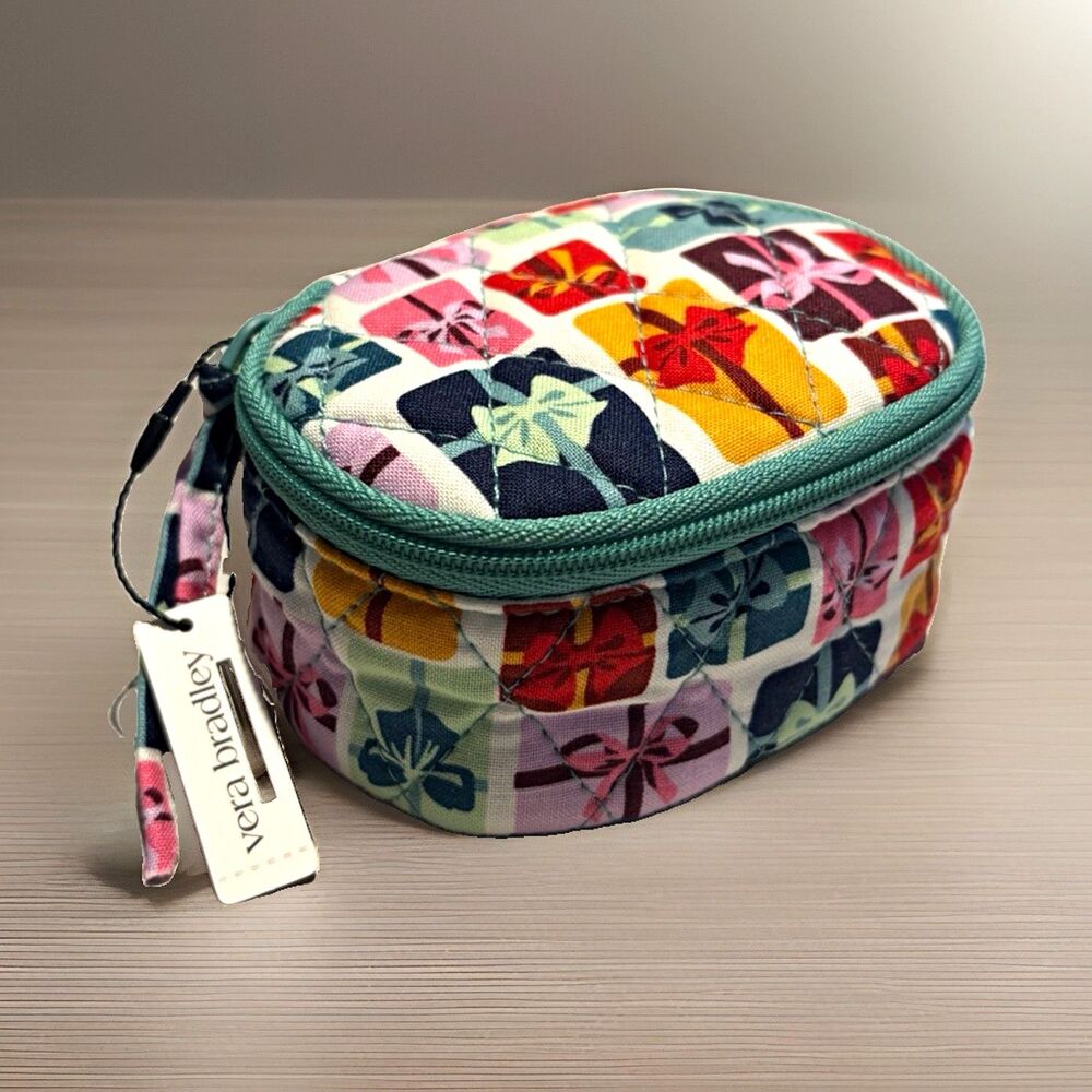 Vera Bradley Fabric Multicolor & Teal Zipper Bag Case